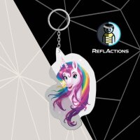 ROTH Reflektor-Anhänger Einhornportrait rosa