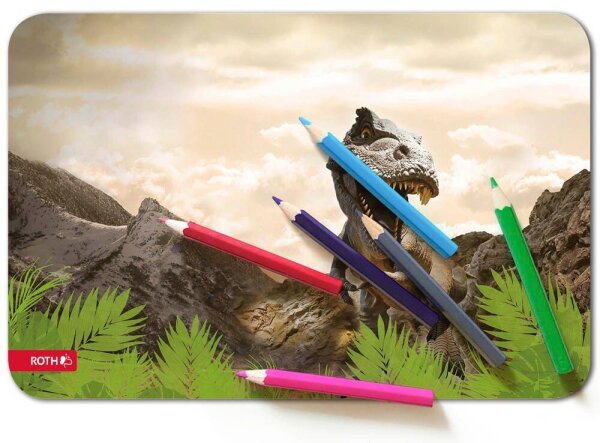 ROTH Schreibtischunterlage Tyrannosaurus bunt Kunstleder 59,0 x 39,0 cm, 1 St.