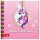 ROTH Freundebuch Einhornportrait ca. DIN A4 liniert, rosa Hardcover 64 Seiten, 1 St.
