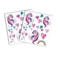 ROTH Klebetattoo Einhornportrait verschiedene Motive, 32 Etiketten