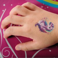ROTH Klebetattoo Einhornportrait verschiedene Motive, 32 Etiketten