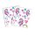 ROTH Klebetattoo Einhornportrait verschiedene Motive, 32 Etiketten