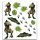 ROTH Klebetattoo Tyrannosaurus verschiedene Motive, 32 Etiketten