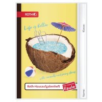 ROTH Hausaufgabenheft Coconut Pool für clevere Faule...