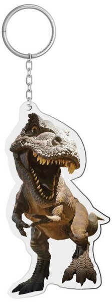 ROTH Reflektor-Anhänger Tyrannosaurus braun