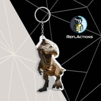 ROTH Reflektor-Anhänger Tyrannosaurus braun