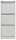 BISLEY Hängeregistraturschrank lichtgrau 3 Schubladen 41,3 x 62,2 x 101,6 cm, 1 St.