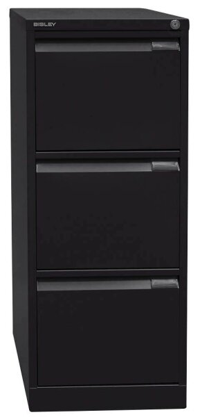 BISLEY Hängeregistraturschrank schwarz 3 Schubladen 41,3 x 62,2 x 101,6 cm, 1 St.