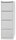 BISLEY Hängeregistraturschrank lichtgrau 4 Schubladen 41,3 x 62,2 x 132,1 cm, 1 St.