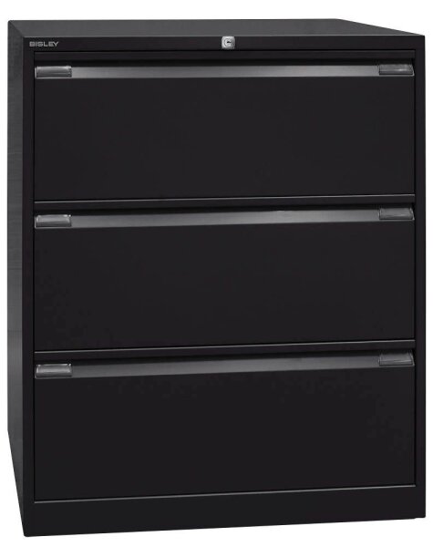BISLEY Hängeregistraturschrank schwarz 3 Schubladen 80,0 x 62,2 x 101,6 cm, 1 St.