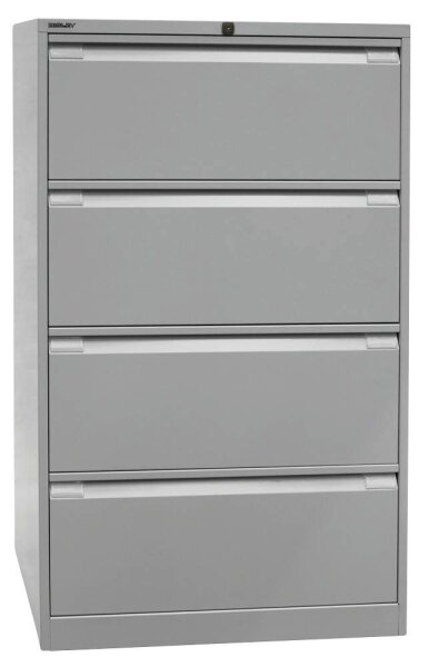 BISLEY Hängeregistraturschrank lichtgrau 4 Schubladen 80,0 x 62,2 x 132,1 cm, 1 St.