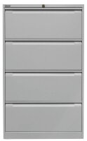 BISLEY Hängeregistraturschrank lichtgrau 4 Schubladen 80,0 x 62,2 x 132,1 cm, 1 St.