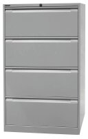 BISLEY Hängeregistraturschrank lichtgrau 4 Schubladen 80,0 x 62,2 x 132,1 cm, 1 St.