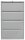 BISLEY Hängeregistraturschrank lichtgrau 4 Schubladen 80,0 x 62,2 x 132,1 cm, 1 St.