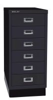 BISLEY MultiDrawer™ L296S Schubladenschrank schwarz 6 Schubladen 27,8 x 38,0 x 67,0 cm, 1 St.