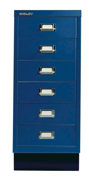 BISLEY MultiDrawer™ L296S Schubladenschrank oxfordblau 6 Schubladen 27,8 x 38,0 x 67,0 cm, 1 St.