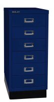 BISLEY MultiDrawer™ L296S Schubladenschrank oxfordblau 6 Schubladen 27,8 x 38,0 x 67,0 cm, 1 St.
