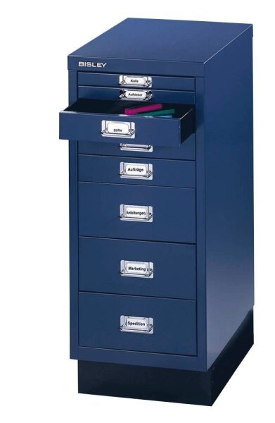 BISLEY MultiDrawer™ L298S Schubladenschrank oxfordblau 8 Schubladen 27,8 x 38,0 x 67,0 cm, 1 St.