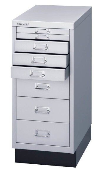 BISLEY MultiDrawer™ L298S Schubladenschrank silber 8 Schubladen 27,8 x 38,0 x 67,0 cm, 1 St.