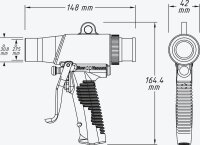 HAZET 9043N-10 Saug-/Blas-Druckluftpistole umschaltbar 10,34 bar