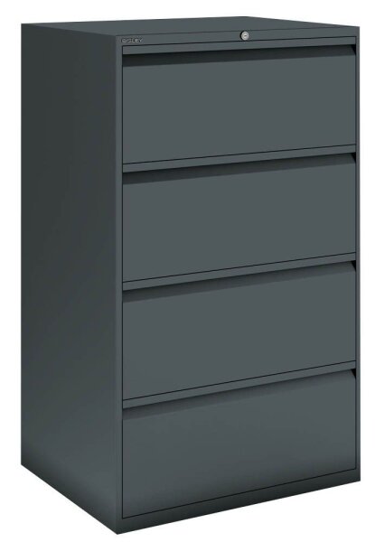 BISLEY DF3 Hängeregistraturschrank anthrazit 4 Schubladen 80,0 x 62,2 x 132,1 cm, 1 St.