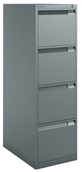 BISLEY Hängeregistraturschrank anthrazit 4 Schubladen 41,3 x 62,2 x 132,1 cm, 1 St.