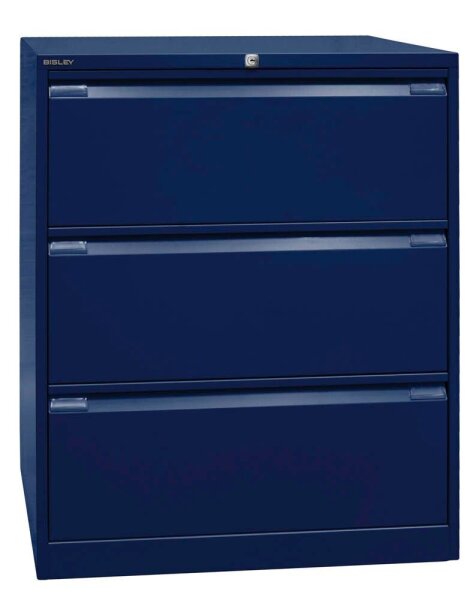 BISLEY DF3 Hängeregistraturschrank oxfordblau 3 Schubladen 80,0 x 62,2 x 101,6 cm, 1 St.