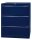 BISLEY DF3 Hängeregistraturschrank oxfordblau 3 Schubladen 80,0 x 62,2 x 101,6 cm, 1 St.
