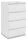 BISLEY DF3 Hängeregistraturschrank reinweiß 4 Schubladen 80,0 x 62,2 x 132,1 cm, 1 St.