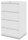 BISLEY DF3 Hängeregistraturschrank reinweiß 4 Schubladen 80,0 x 62,2 x 132,1 cm, 1 St.