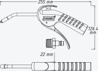 HAZET 9040P-3 Saug-/Blas-Druckluftpistole umschaltbar 12 bar