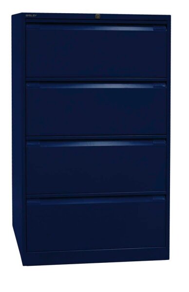 BISLEY DF3 Hängeregistraturschrank oxfordblau 4 Schubladen 80,0 x 62,2 x 132,1 cm, 1 St.