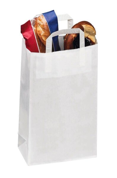 VP Papier-Tragetaschen Topcraft weiß 22,0 x 36,0 cm, 250 St.