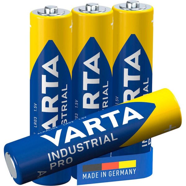 VARTA Batterien INDUSTRIAL Alkali-Mangan Micro AAA 1,5 V, 4 St.