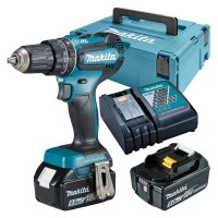 makita DHP485RTJ Akku-Schlagbohrschrauber-Set 18,0 V, mit...