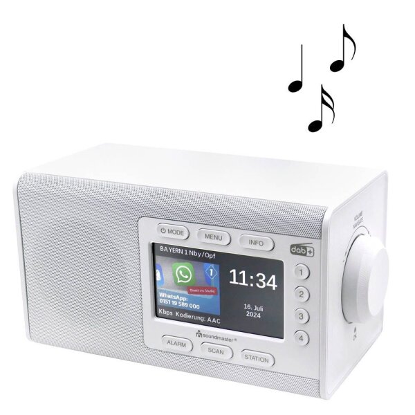soundmaster DAB900WE DAB+ Empfänger weiß