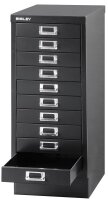 BISLEY MultiDrawer™ L2910S Schubladenschrank schwarz 10 Schubladen 27,8 x 38,0 x 67,0 cm, 1 St.