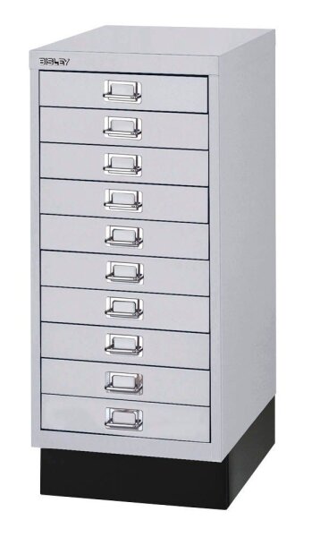 BISLEY MultiDrawer™ L2910S Schubladenschrank silber 10 Schubladen 27,8 x 38,0 x 67,0 cm, 1 St.