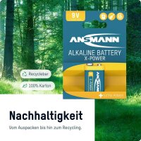 ANSMANN Batterie X-POWER Alkali-Mangan E-Block 9,0 V, 1 St.