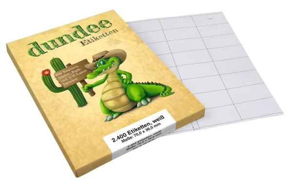 dundee Etiketten weiß 70,0 x 36,0 mm, 100 Blatt