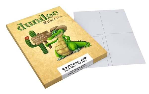 dundee Etiketten weiß 105,0 x 148,0 mm, 100 Blatt