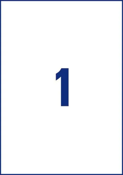 dundee Etiketten weiß 210,0 x 297,0 mm, 100 Blatt