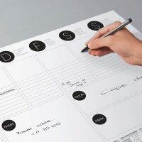 SIGEL Schreibtischunterlage WOCHENPLANER 2026/2027 schwarz/weiß Papier 42,0 x 29,7 cm, 30 Blatt