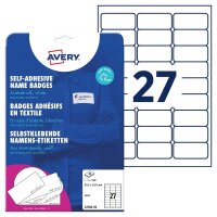 AVERY Zweckform Namensetiketten L4784-20 weiß 63,5...