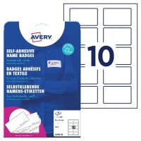 AVERY Zweckform Namensetiketten L4785-20 weiß 80,0...