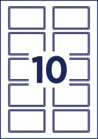 AVERY Zweckform Namensetiketten L4787-20 weiß 80,0 x 50,0 mm, 20 Blatt