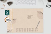 SIGEL Schreibtischunterlage Natural Leaves 2026/2027 creme Papier 59,5 x 41,0 cm, 30 Blatt