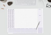 SIGEL Schreibtischunterlage Lilac 2026/2027/2028 weiß/lila Papier 59,5 x 41,0 cm, 30 Blatt