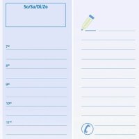 SIGEL Schreibtischunterlage Time blau/grün Papier 59,5 x 41,0 cm, 30 Blatt