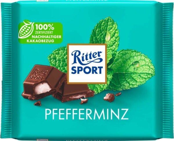 Ritter SPORT Pfefferminz Schokolade 100,0 g  ( 5211890008 )